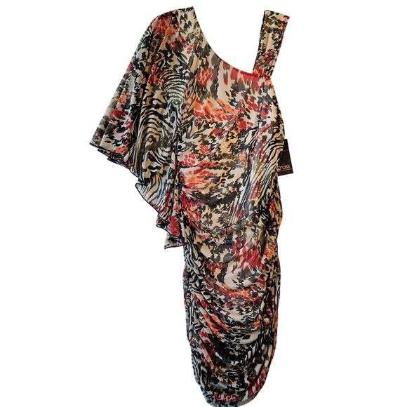 Grass Collection Asymmetrical Dress Body Feminine Bohemian Retro Size Large NWT - Picture 2 of 8